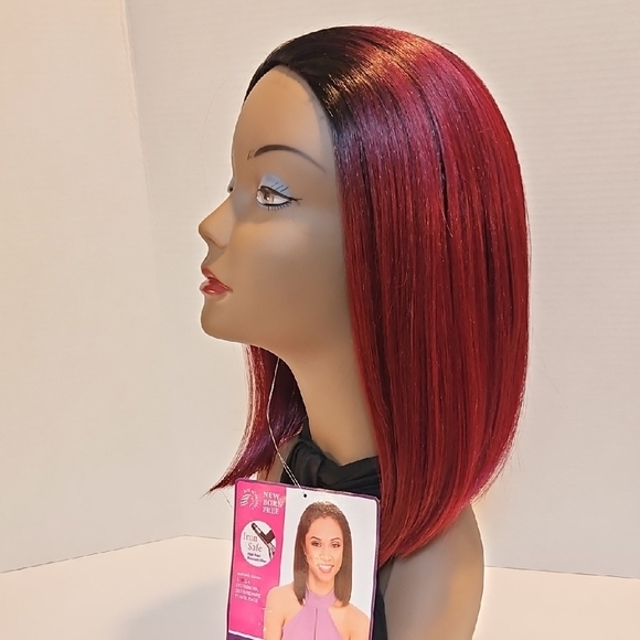 Half Wig - Red and Black main image 5